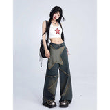 Fashionkova Party Outfit Women Blue Cargo Jeans Baggy Vintage 90s Aesthetic High Waist Cowboy Pants Harajuku Denim Trousers Y2k Trashy 2000s Clothes 2024