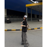 Fashionkova Women Summer Grey Baggy Jeans Vintage Cowboy Pants Harajuku Aesthetic Streetwear Denim Trousers Y2k 2000s Style Clothes 2024 New