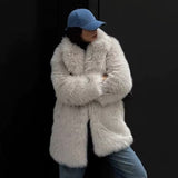 Fashionkova Party Outfit PB&ZA women's clothing 2024 autumn and winter new white artificial fur fur coat coat warm thick advanced