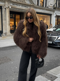 Fashionkova party look inspos 2024 Winter New Fashion Solid Fluffy Fur Coat Women High Street Luxury Lapel Collar Faux Fur Jacket Female Casual Overcoats