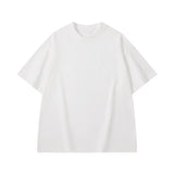 Fashionkova Cotton cartoon letter splicing color jersey oversized V-neck baggy T-shirts women clothing summer fashion trend couple y2k tops