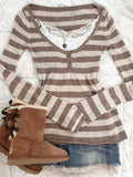 FashionKova-Striped casual pattern sweater cotton chic grunge punk Y2K top street high street rock aesthetic retro hop fashion women sweater
