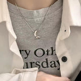Fashionkova Kpop Y2K Trendy Star Moon Cross Silver Color Choker Chain Necklace Pendant Neck For Women Men Charm Grunge Punk Fashion Jewelry