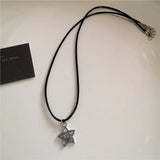 Fashionkova Punk Gothic Black Cross Star Pendant Chain Choker Necklace Women Men Charm Grunge Jewelry Y2K Accessories Dropshipping Wholesale