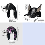 Fashionkova Niche Y2k Rabbit Ears Denim Ripped Baseball Cap Men and Women Dark Personality Metal Ring Street Trend Adjustable