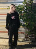 Fashionkova party look inspos Fashion Vintage Graphic Sweatshirts Hoodies Streetwear Oversized Aesthetic Korean Style Pullover Top Outerwear Clothes Y2k 2000s