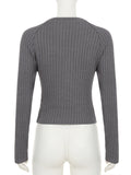 Fashionkova IAMSURE Vintage Basic Printed T Shirt Casual Slim O-Neck Long Sleeve Tees Women 2024 Autumn Spring Fashion Streetwear Underwear
