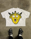 Fashionkova American hip hop street cartoon printed short sleeve T-shirt Men y2k Harajuku fashion summer casual loose couple shirt