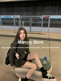 Fashionkova Autumn Korean Vintage Preppy Style 3 Piece Set Women Outfits Casual Knitted Sweater + Slim Stripe Shirt + Y2k Mini Pleated Skirt 2025 spring outfits