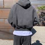 Fashionkova  No. 6399 CHARCOAL GRAY ZIP-UP HOODIE & SWEATPANTS