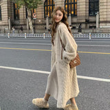 Fashionkova party look inspos Women Fur Cardigan Thickened Long 2024Autumn Winter V-neck Jacket Female Loose Simple Leisure With Buttons Casual Faux Fur Coat