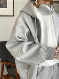 Fashionkova  No. 4091 GRAY ZIP-UP HOODIE & SWEATPANTS (TOP & BOTTOM)