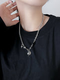 Fashionkova 2023 Korean Fashion Goth Punk Moon Star Cross Pendant Neck Chain Choker Necklace For Women Men Egirl Y2k Cool Party Jewelry Gift