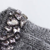 Fashionkova Autumn New Women's Fashion Casual Versatile Round Neck Short Sleeve Jewelry Knitted Cardigan Coat Valentine's Day Aesthetic