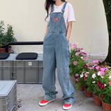 Fashionkova  Party Outfit  Casual Denim Jumpsuits Women Autumn New Style Loose Jean Overalls Korean Baggy Wide Leg Rompers Woman