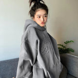 Fashionkova Text Pullovers Woman Clothing with Orint on Top Hoodies Hooded Letter Printing Baggy Loose Women's Sweatshirt Thick Goth 2000s M fairycore