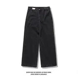 Fashionkova American Y2K New Fashion Pattern Embroidery Loose Jeans Men Street Casual Joker Mopping Oversized Wide-leg Pants Couple Jeans Casual Outfit