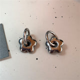 Fashionkova Punk Dangle Edgy Earrings Unique Detachable Stainless Steel Chunky Star Heart Moon Hoop Earrings For Women Men Statement Jewelry