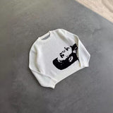 FashionKova-Winter Y2K Europe and the United States top male and female portrait print pullover Harajuku sweater unisexes aesthetic hip hop