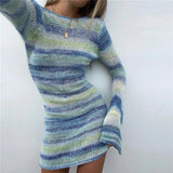 Fashionkova Azure Backless Knit Dress