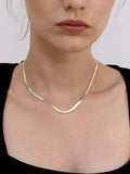 Fashionkova Silver Snake Shape Necklace