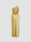 Fashionkova Moonlight Open Back Satin Slit Long Dress