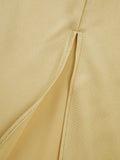 Fashionkova Moonlight Open Back Satin Slit Long Dress