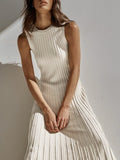 Fashionkova Camille Knit Pleat Maxi Dress