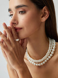 Fashionkova Treble Layers Pearl Necklace