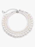 Fashionkova Treble Layers Pearl Necklace