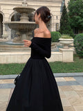 Fashionkova Off Shoulder Criss Cross Long Dress