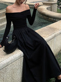 Fashionkova Off Shoulder Criss Cross Long Dress