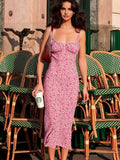 Fashionkova Cami Floral Bohemian Vacation Midi Dress