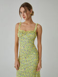 Fashionkova Cami Floral Bohemian Vacation Midi Dress
