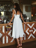 Fashionkova Ruffle Hem Cami Plain Midi Dress
