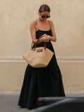 Fashionkova Solid Backless Long Dress