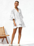 Fashionkova Oversized Sun Print Short Dress