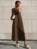 Fashionkova Minimalism Cotton Cami Long Dress