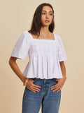 Fashionkova Pleated Crew Neck Blouse