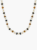 Fashionkova Tiger Eye Stone Beaded Necklace