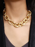 Fashionkova Thick Golden Link Necklace