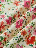 Fashionkova Floral Print Trim Cami Midi Dress