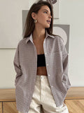 Fashionkova Cotton Plaid Lapel Versatile Shirt