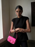Fashionkova Minimalist Piping Zipper Blouse