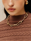 Fashionkova Golden Chunky Chain Necklace