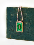 Fashionkova Boheme Green Bless Charm Necklace