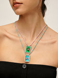 Fashionkova Boheme Green Bless Charm Necklace