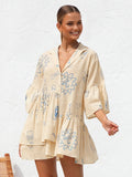 Fashionkova Oversized Sun Print Short Dress