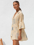 Fashionkova Oversized Sun Print Short Dress