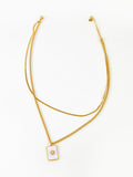 Fashionkova Double-Layer Shell Sun Necklace